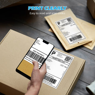 Fanfold 4" x 6" Direct Thermal Labels White Perforated Zebra Shipping Labels